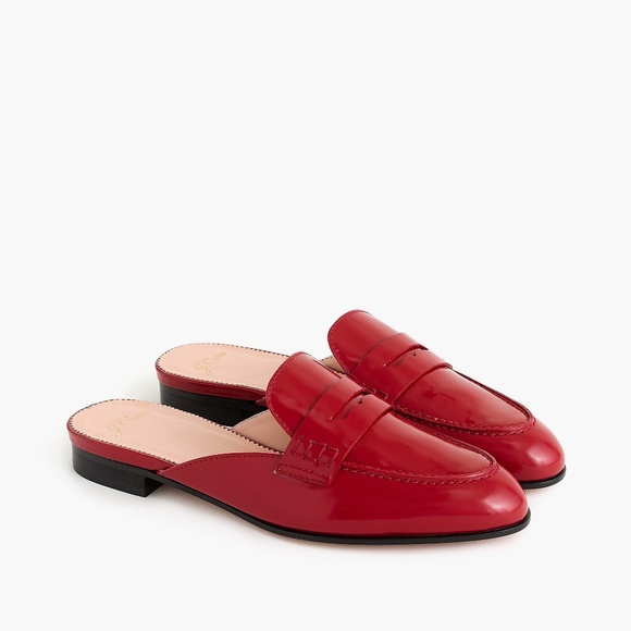 J. Crew Shoes - New JCREW Academy Penny Loafer Mules Red Patent